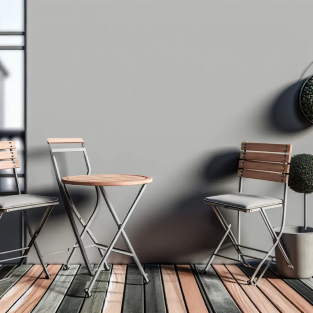 Zestaw dwóch składanych krzeseł bistro