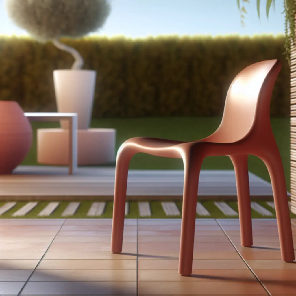 Krzesło ogrodowe w kolorze terracotta