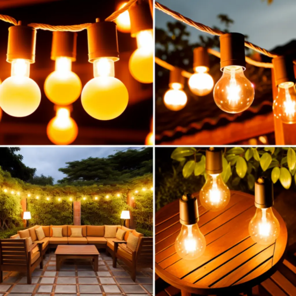 Girlanda świetlna Amber 10 metrów, ciepłe żarówki nad patio
